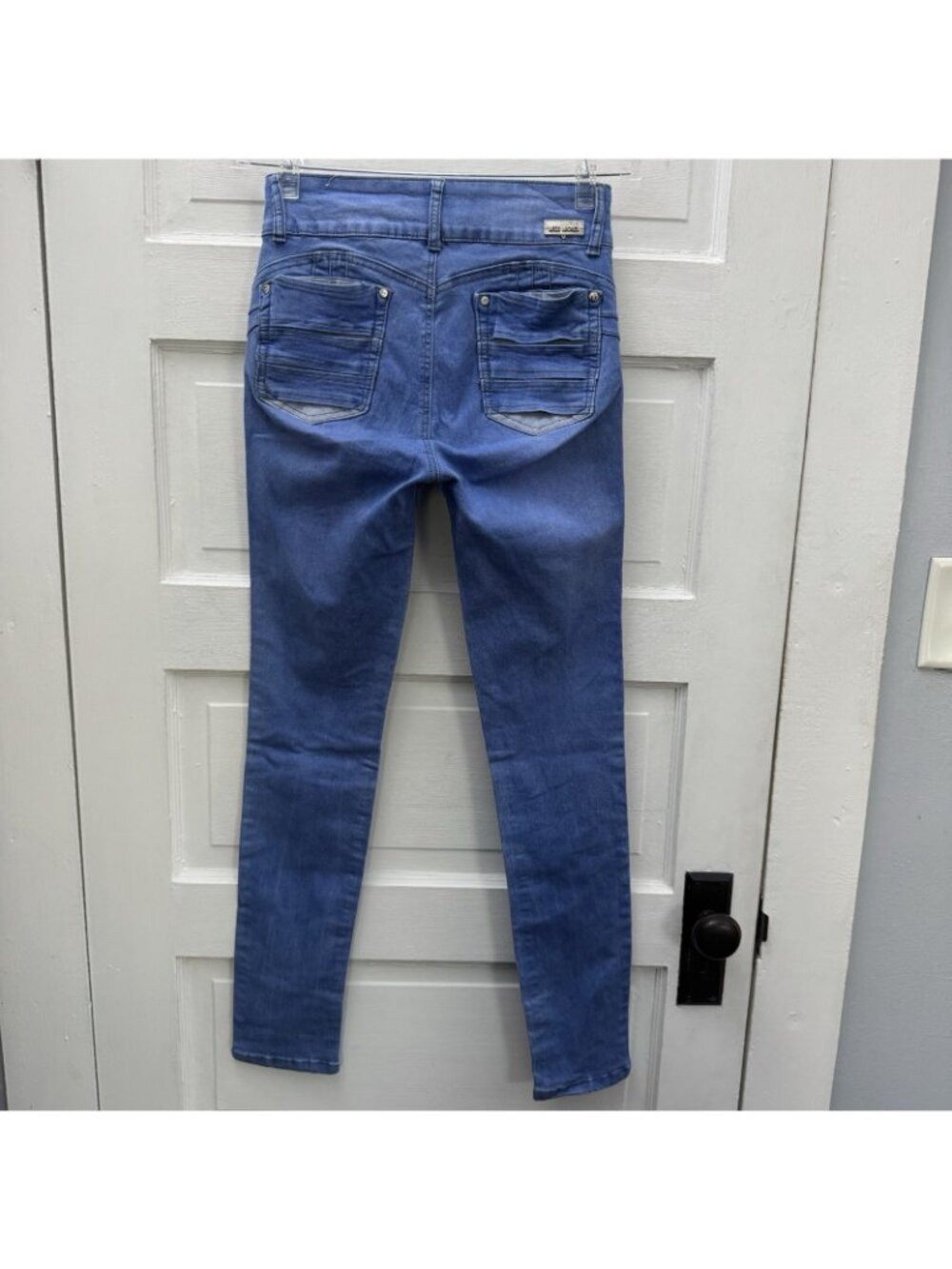 Mitzi Michel Juniors Size 9 High Rise Skinny Jeans Blue Stretch USA Made - Picture 5 of 12